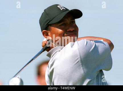 Golf Club St. Leon-Rot Deutschland 16.5.2002, Golf Deutsche Bank/SAP Open, Morgens --- Tiger Woods (USA) Stockfoto