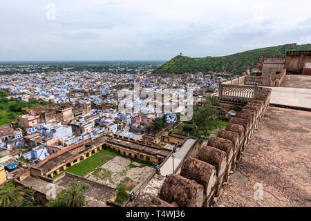 Bundi Blick von Garh Palast, Bundi, Rajasthan, Indien Stockfoto