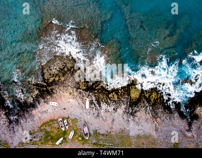 Blick auf das traditionelle griechische Dorf Milatos, Kreta, Griechenland. Stockfoto