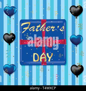 Vatertag Grußkarte Vector Illustration. Stock Vektor