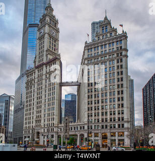 Chicago, Vereinigte Staaten - 13. Mai 2015 - emblematische Wrigley Building in Chicago, United States Stockfoto