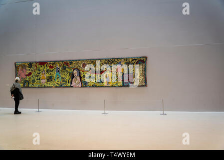 Das Arken Museum für Moderne Kunst", der Walthamstow Tapestry' von Grayson Perry, 2009, Kopenhagen, Dänemark Stockfoto