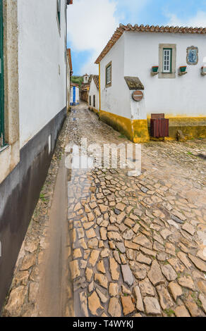 Spaziergang durch die Altstadt von Obidos. Portugal Stockfoto