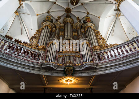 Innenraum der barocken Stil Trinitatis Kirche, 17. Jahrhundert, Kopenhagen, Dänemark Stockfoto
