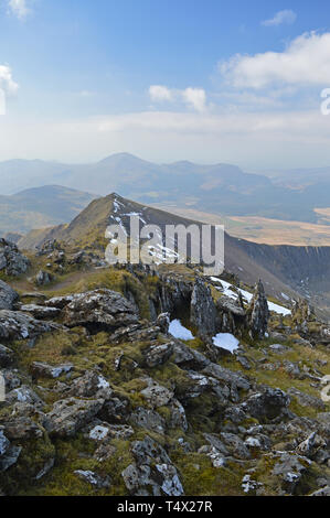 Kingsland Main auf der Rhyd Ddu Pfad zu Snowdon Gipfels Stockfoto