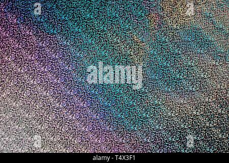 Abstrakte gradient farbig schillernde holografische Folie Hintergrund. Stockfoto
