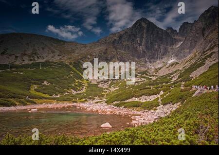 Skalnaté Pleso (Rocky See) in der Vysoké Tatry (Hohe Tatra) Stockfoto