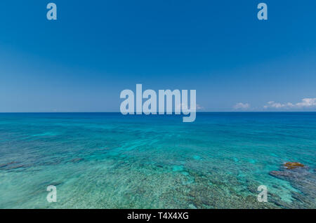 Malerischer Blick auf Meer in Isla Mujeres, Mexiko Stockfoto