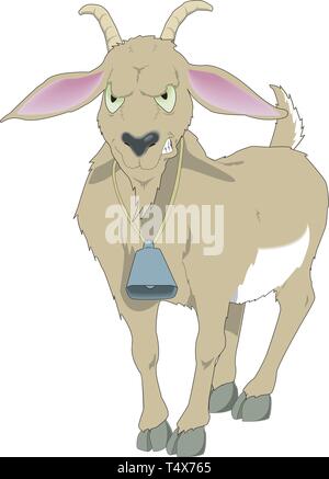 Billy Goat Cartoon Vector Illustration Stock Vektor