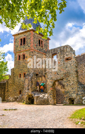 Historische Burg Frankenstein, Darmstadt, Eberstadt, Deutschland Stockfoto