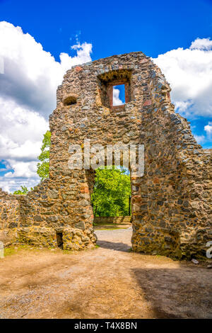 Historische Burg Frankenstein, Darmstadt, Eberstadt, Deutschland Stockfoto