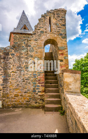 Historische Burg Frankenstein, Darmstadt, Eberstadt, Deutschland Stockfoto