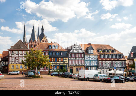 Markt in Gelnhausen, Deutschland Stockfoto