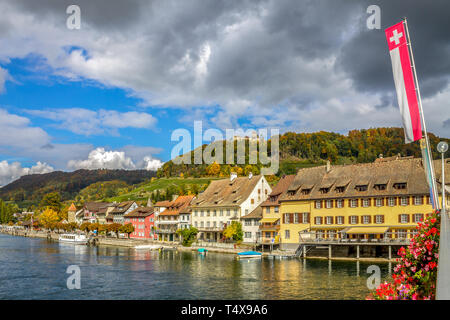 Blick auf Stein am Rhein, Schweiz Stockfoto