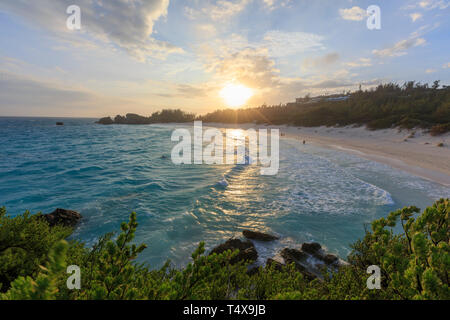 Bermuda, Southhampton Parish, Horseshoe Bay Beach Stockfoto