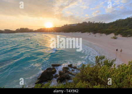 Bermuda, Southhampton Parish, Horseshoe Bay Beach Stockfoto