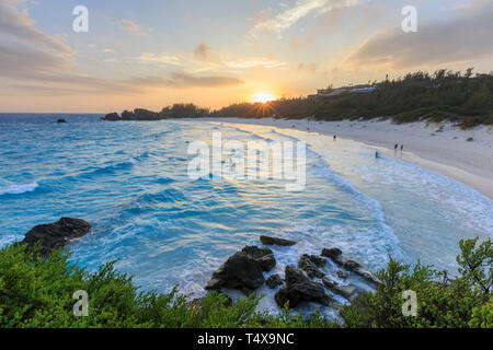 Bermuda, Southhampton Parish, Horseshoe Bay Beach Stockfoto