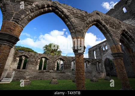 Bermuda, Südküste, St. George's Parish, Unvollendete Kirche Stockfoto