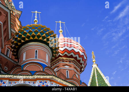 Fragment der St. Basil Kathedrale, Moskau, Russland Stockfoto