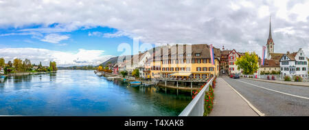 Blick auf Stein am Rhein, Schweiz Stockfoto