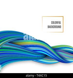 3d-abstrakte farbenfrohe Fluid Design. Vector Illustration EPS 10. Stock Vektor