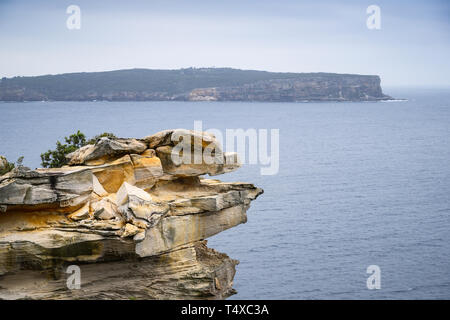 Anzeigen von North Head, Sydney Hafen, von der Lücke Klippen auf South Head gesehen, Ost Sydney, New South Wales, Australien. Stockfoto