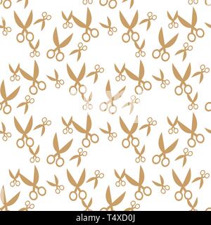 Schere nahtlose Muster Hintergrund. Business Flat Vector Illustration. Scissor symbol Muster. Stock Vektor