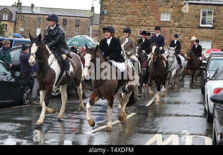 YORKSHIRE, UK die MASHAM BOXING DAY HUNT CREDIT IAN FAIRBROTHER/ALAMY STOCKFOTOS Stockfoto