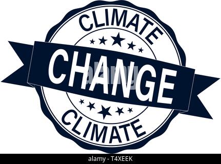 Klimawandel grunge Stempel Vektor-illustration isoliert Stock Vektor