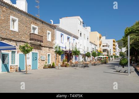 Paseo de S'Alamera, Santa Eulària des Riu, Ibiza, Balearen, Spanien. Stockfoto