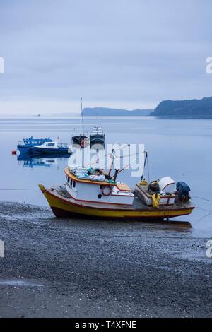 Quemchi, Archipiélago de Chiloé, Provincia de Chiloé, Región de Los Lagos, Patagonien, República de Chile, América del Sur. Stockfoto