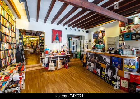 La Biblioteca de Babel, Carrer Arabí, Palma, Mallorca, Balearen, Spanien. Stockfoto