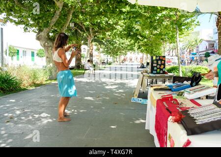 Paseo de S'Alamera, Santa Eulària des Riu, Ibiza, Balearen, Spanien. Stockfoto