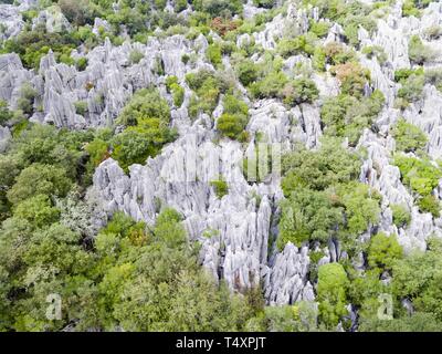 Lapiaz de Lluc, escorca, Mallorca, Balearen, Spanien, Europa. Stockfoto