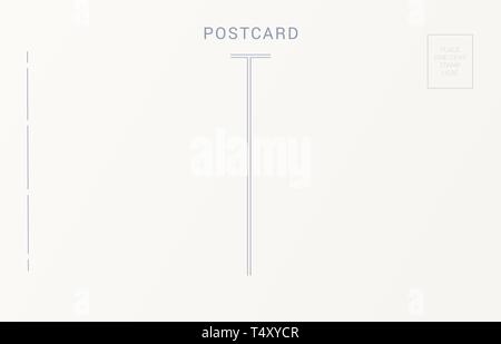 Leere Vorlage Der Postkarte Ruckseite Leere Der Travel Card Stock Vektorgrafik Alamy