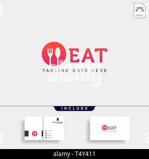 Food Equipment Löffel Gabel logo template Vector Illustration icon-Element-Vektor Datei Stock Vektor