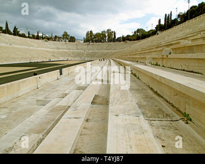 Panathenaic Stadion, archäologische Stätte in Athen von Griechenland, das einzige Stadion in der Welt ganz aus Marmor gebaut Stockfoto