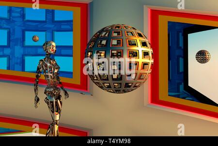 Entwerfen einer Dyson Sphäre Stockfoto