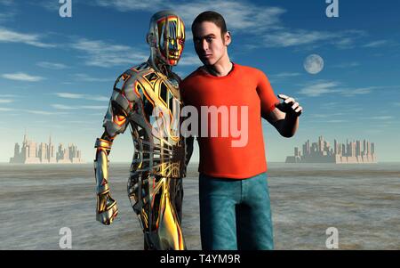 Die Evolution der Menschheit Stockfoto