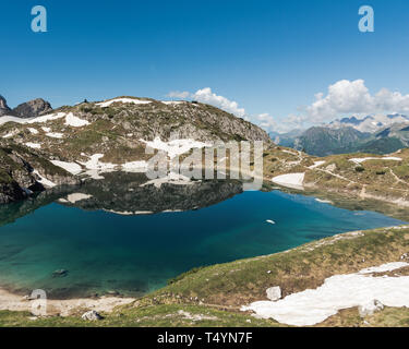 Coldai See in der Civetta Berge, Dolomiten Italien Stockfoto