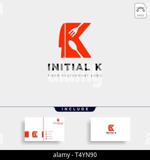 Erste k Food Equipment einfaches Logo Vorlage Vektor icon abstrakt-Vektor Stock Vektor