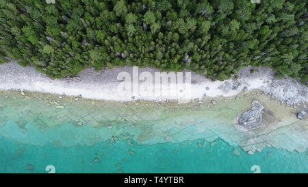 Schöne Bruce Peninsula in Kanada vom Himmel (Prime Bilder) Stockfoto