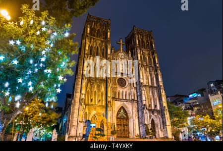 St. Joseph Kathedrale in Hanoi, Vietnam Stockfoto