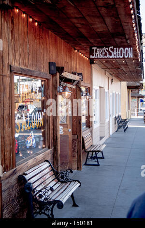 Jakes Wild West Saloon im historischen Dorf Lone Pine - Lone Pine CA, USA - 29. MÄRZ 2019 Stockfoto