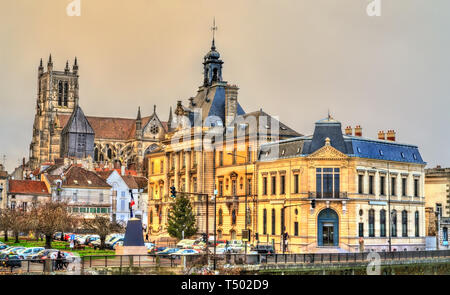 Meaux Rathaus und Kathedrale in Paris Region in Frankreich Stockfoto