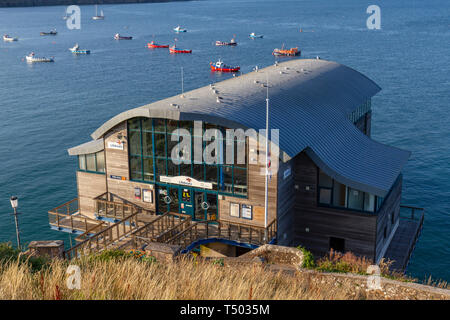 Tenby Rettungsboot Station in Tenby, Dyfed, Wales. Stockfoto