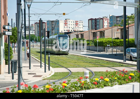 Toulouse, Straßenbahn, Grand Noble, Pl Catalogne Stockfoto