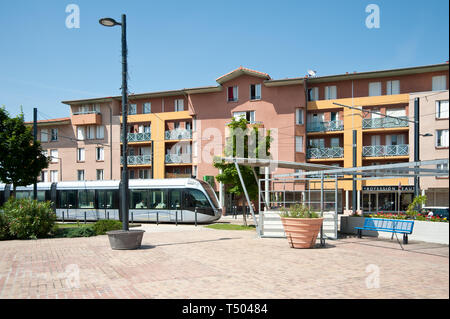 Toulouse, Straßenbahn, Grand Noble, Pl Catalogne Stockfoto
