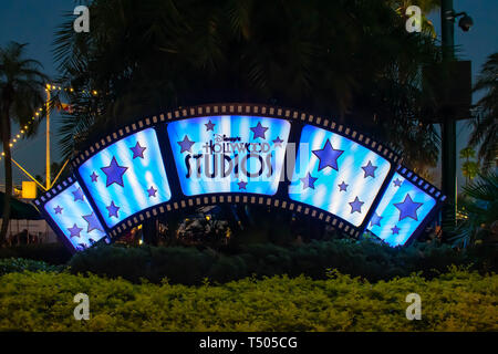 Orlando, Florida, 27. März 2019. Beleuchtete Hollywood Studios im Walt Disney World (2) Stockfoto