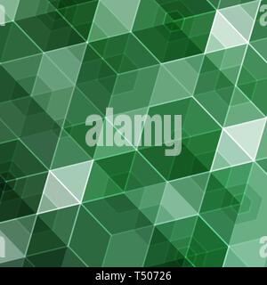 Green Grid Mosaik Hintergrund, kreatives Design Vorlagen. sechseckige Formen. Stockfoto